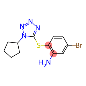 5-bromo-2-[(1-cyclopentyl-1H-1,2,3,4-tetrazol-5-yl)sulfanyl]aniline
