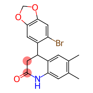 4-(6-bromo-1,3-benzodioxol-5-yl)-6,7-dimethyl-3,4-dihydroquinolin-2(1H)-one