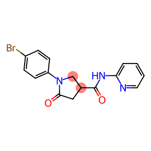 1-(4-bromophenyl)-5-oxo-N-(2-pyridinyl)-3-pyrrolidinecarboxamide