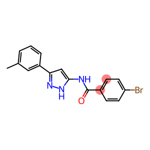 4-bromo-N-[3-(3-methylphenyl)-1H-pyrazol-5-yl]benzamide