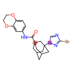 3-(3-bromo-1H-1,2,4-triazol-1-yl)-N-(2,3-dihydro-1,4-benzodioxin-6-yl)-1-adamantanecarboxamide