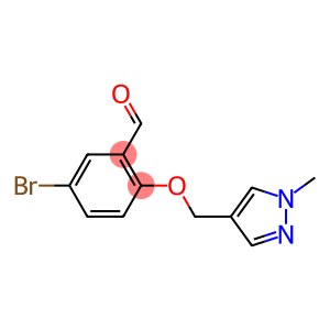 5-bromo-2-[(1-methyl-1H-pyrazol-4-yl)methoxy]benzaldehyde