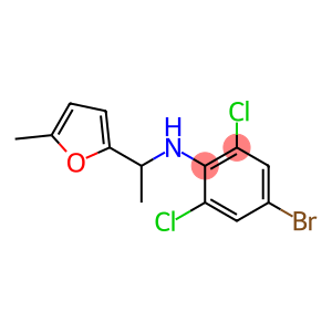 4-bromo-2,6-dichloro-N-[1-(5-methylfuran-2-yl)ethyl]aniline