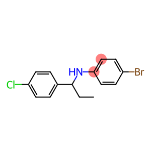 4-bromo-N-[1-(4-chlorophenyl)propyl]aniline