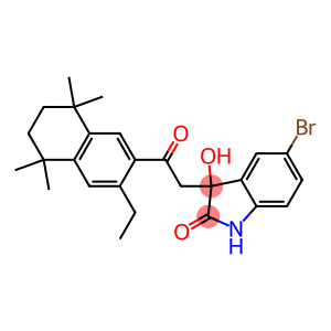 5-bromo-3-[2-(3-ethyl-5,5,8,8-tetramethyl-5,6,7,8-tetrahydronaphthalen-2-yl)-2-oxoethyl]-3-hydroxyindolin-2-one