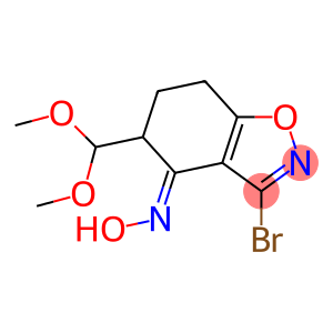 3-Bromo-4,5,6,7-tetrahydro-5-(dimethoxymethyl)-1,2-benzisoxazol-4-one oxime