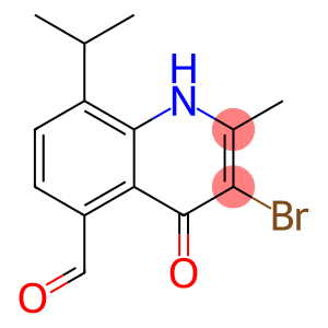 3-Bromo-1,4-dihydro-8-isopropyl-2-methyl-4-oxoquinoline-5-carbaldehyde