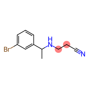 3-{[1-(3-bromophenyl)ethyl]amino}propanenitrile