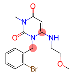 1-(2-BROMOBENZYL)-6-[(2-METHOXYETHYL)AMINO]-3-METHYLPYRIMIDINE-2,4(1H,3H)-DIONE