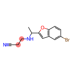 3-{[1-(5-bromo-1-benzofuran-2-yl)ethyl]amino}propanenitrile