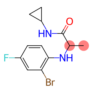 2-[(2-bromo-4-fluorophenyl)amino]-N-cyclopropylpropanamide