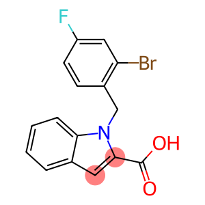 1-[(2-bromo-4-fluorophenyl)methyl]-1H-indole-2-carboxylic acid