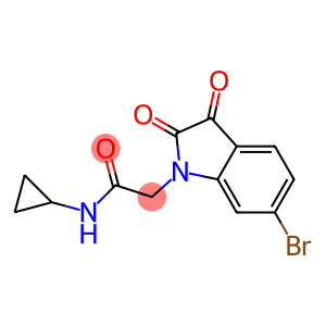 2-(6-bromo-2,3-dioxo-2,3-dihydro-1H-indol-1-yl)-N-cyclopropylacetamide