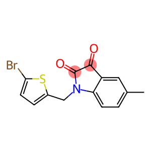 1-[(5-bromothiophen-2-yl)methyl]-5-methyl-2,3-dihydro-1H-indole-2,3-dione