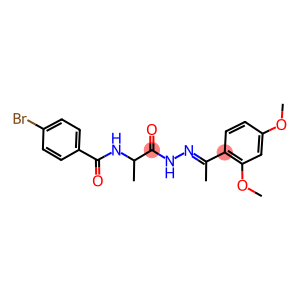4-bromo-N-(2-{2-[1-(2,4-dimethoxyphenyl)ethylidene]hydrazino}-1-methyl-2-oxoethyl)benzamide
