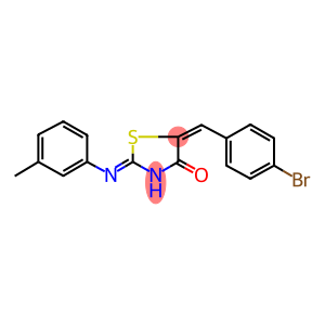 5-(4-bromobenzylidene)-2-[(3-methylphenyl)imino]-1,3-thiazolidin-4-one