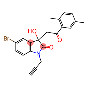 5-bromo-3-[2-(2,5-dimethylphenyl)-2-oxoethyl]-3-hydroxy-1-(2-propynyl)-1,3-dihydro-2H-indol-2-one