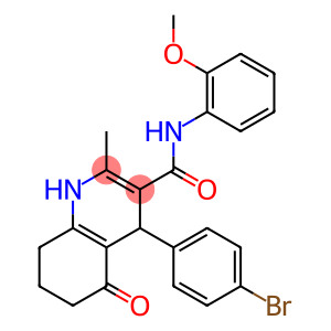 4-(4-bromophenyl)-N-(2-methoxyphenyl)-2-methyl-5-oxo-1,4,5,6,7,8-hexahydro-3-quinolinecarboxamide