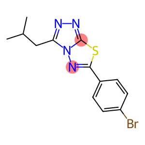 6-(4-bromophenyl)-3-isobutyl[1,2,4]triazolo[3,4-b][1,3,4]thiadiazole