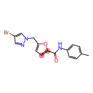 5-[(4-bromo-1H-pyrazol-1-yl)methyl]-N-(4-methylphenyl)-2-furamide