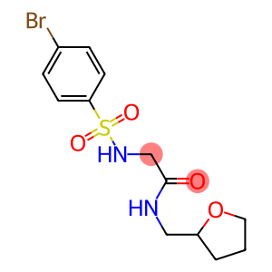 2-{[(4-bromophenyl)sulfonyl]amino}-N-(tetrahydro-2-furanylmethyl)acetamide