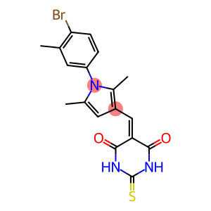 5-{[1-(4-bromo-3-methylphenyl)-2,5-dimethyl-1H-pyrrol-3-yl]methylene}-2-thioxodihydro-4,6(1H,5H)-pyrimidinedione