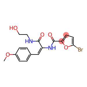 5-bromo-N-[1-{[(2-hydroxyethyl)amino]carbonyl}-2-(4-methoxyphenyl)vinyl]-2-furamide