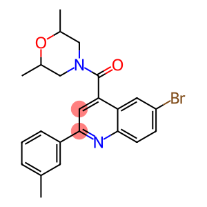 6-bromo-4-[(2,6-dimethyl-4-morpholinyl)carbonyl]-2-(3-methylphenyl)quinoline