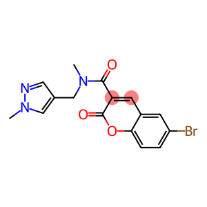 6-bromo-N-methyl-N-[(1-methyl-1H-pyrazol-4-yl)methyl]-2-oxo-2H-chromene-3-carboxamide