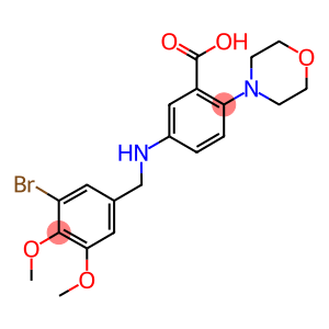 5-[(3-bromo-4,5-dimethoxybenzyl)amino]-2-(4-morpholinyl)benzoic acid