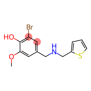 2-bromo-6-methoxy-4-{[(thiophen-2-ylmethyl)amino]methyl}phenol