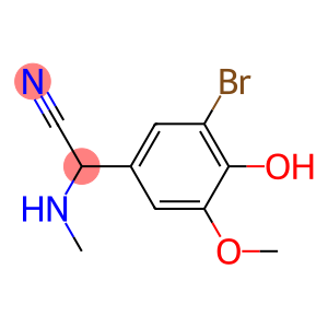 2-(3-bromo-4-hydroxy-5-methoxyphenyl)-2-(methylamino)acetonitrile