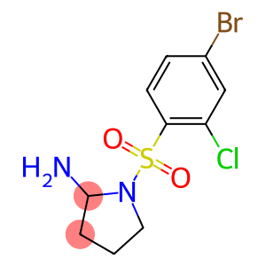 1-[(4-bromo-2-chlorobenzene)sulfonyl]pyrrolidin-2-amine