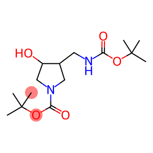 4-Boc-氨甲基-3-羟基-1-N-Boc-吡咯烷