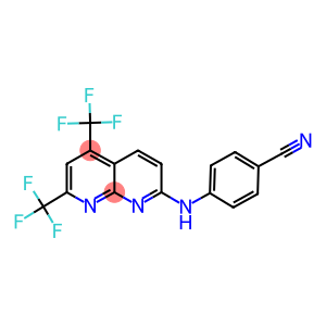 4-([5,7-BIS(TRIFLUOROMETHYL)[1,8]NAPHTHYRIDIN-2-YL]AMINO)BENZENECARBONITRILE