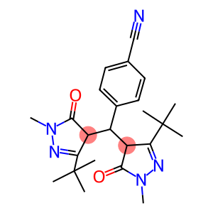 4-(BIS(3-(TERT-BUTYL)-1-METHYL-5-OXO-2-PYRAZOLIN-4-YL)METHYL)BENZENECARBONITRILE