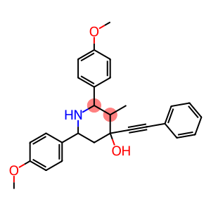 2,6-bis(4-methoxyphenyl)-3-methyl-4-(phenylethynyl)-4-piperidinol