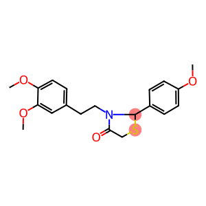 3-{2-[3,4-bis(methyloxy)phenyl]ethyl}-2-[4-(methyloxy)phenyl]-1,3-thiazolidin-4-one