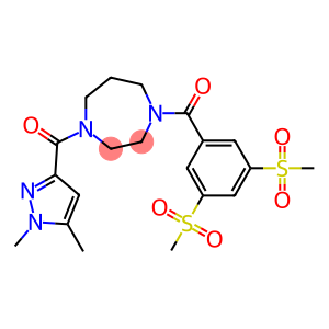 1-[3,5-BIS(METHYLSULFONYL)BENZOYL]-4-[(1,5-DIMETHYL-1H-PYRAZOL-3-YL)CARBONYL]-1,4-DIAZEPANE