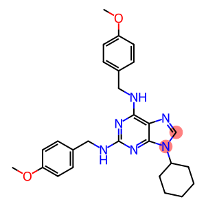 2,6-BIS(4-METHOXYBENZYLAMINO)-9-CYCLOHEXYLPURINE