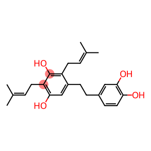 2,4-Bis(3-methyl-2-butenyl)-5-(3,4-dihydroxyphenethyl)-1,3-benzenediol