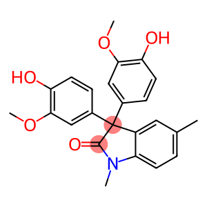 3,3-bis(4-hydroxy-3-methoxyphenyl)-1,5-dimethyl-1,3-dihydro-2H-indol-2-one