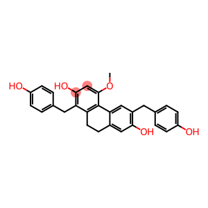 1,6-Bis(4-hydroxybenzyl)-4-methoxy-9,10-dihydrophenanthrene-2,7-diol