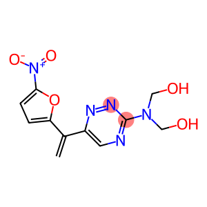 3-Bis(hydroxymethyl)amino-6-[1-(5-nitro-2-furyl)vinyl]-1,2,4-triazine