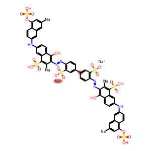 4,4'-Bis[[1-hydroxy-3-sodiosulfo-6-[N-(5-hydroxy-7-sodiosulfo-2-naphthalenyl)amino]-2-naphthalenyl]azo]-1,1'-biphenyl-3,3'-disulfonic acid disodium salt