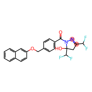 3,5-bis(difluoromethyl)-1-{4-[(2-naphthyloxy)methyl]benzoyl}-4,5-dihydro-1H-pyrazol-5-ol