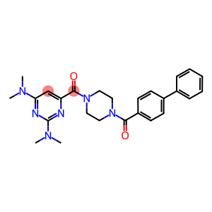 1-[(2,6-BIS(DIMETHYLAMINO)PYRIMIDIN-4-YL)CARBONYL]-4-[(1,1'-BIPHENYL-4-YL)CARBONYL]PIPERAZINE