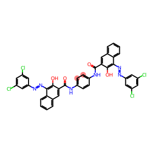 1,4-Bis[1-[(3,5-dichlorophenyl)azo]-2-hydroxynaphthalen-3-ylcarbonylamino]benzene