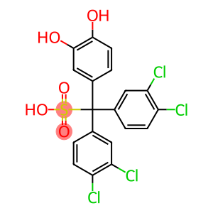 Bis(3,4-dichlorophenyl)(3,4-dihydroxyphenyl)methanesulfonic acid
