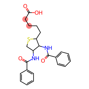 5-[3,4-BIS(BENZOYLAMINO)TETRAHYDRO-2-THIENYL]PENTANOIC ACID